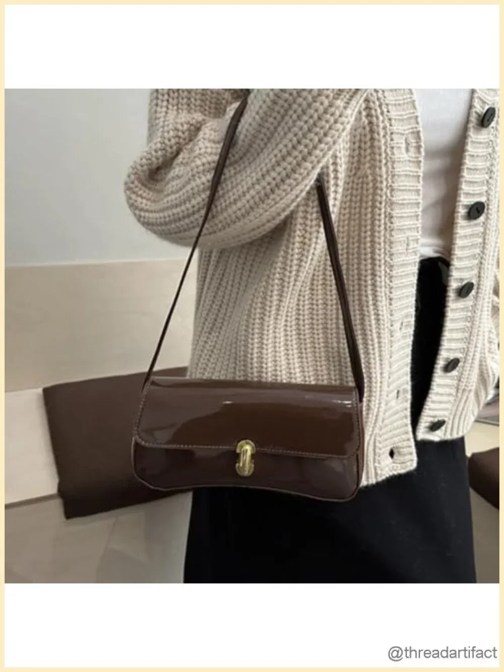 PU Leather Small Shoulder Bag Crossbody Clutch Hobo Purse